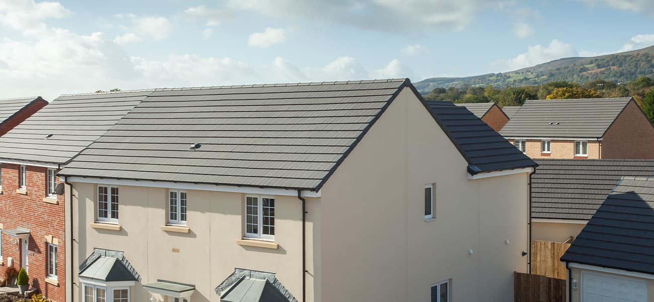 Marley roof tiles installed on housing estate
