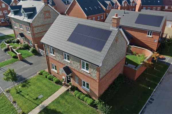 solar roof on housing development