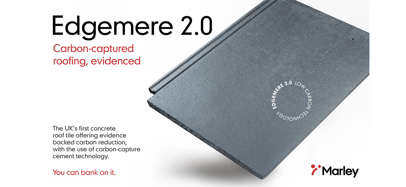Edgemere 2.0 carbon captured concrete roof tiles
