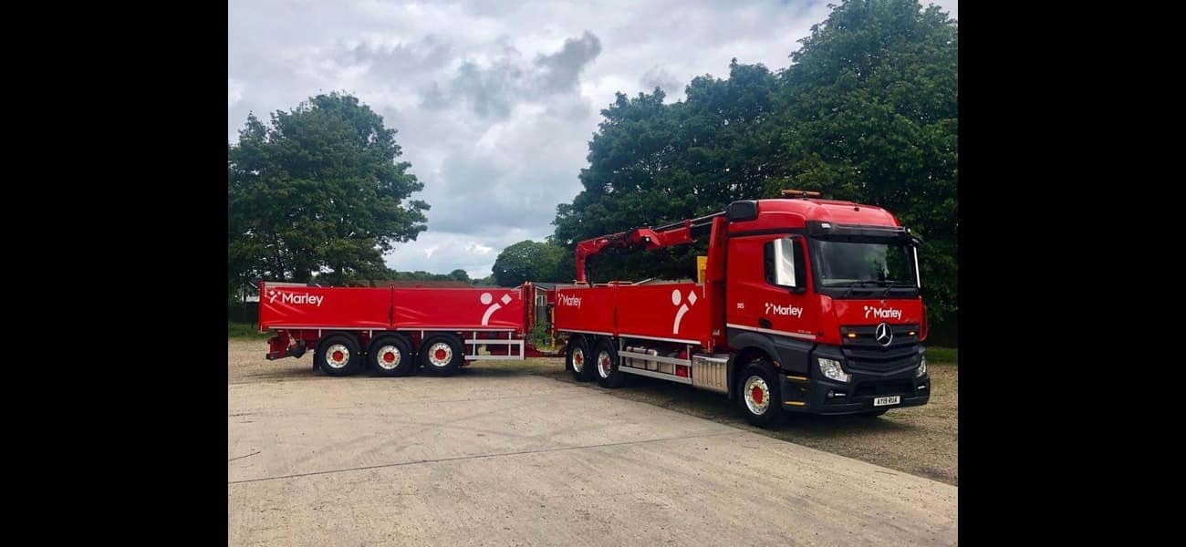 Marley lorry in yard