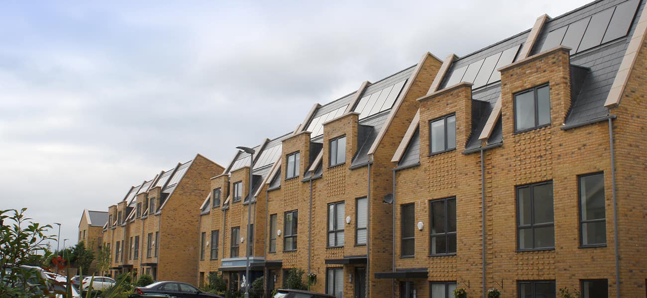 Marley solar panels on a domestic block of flats