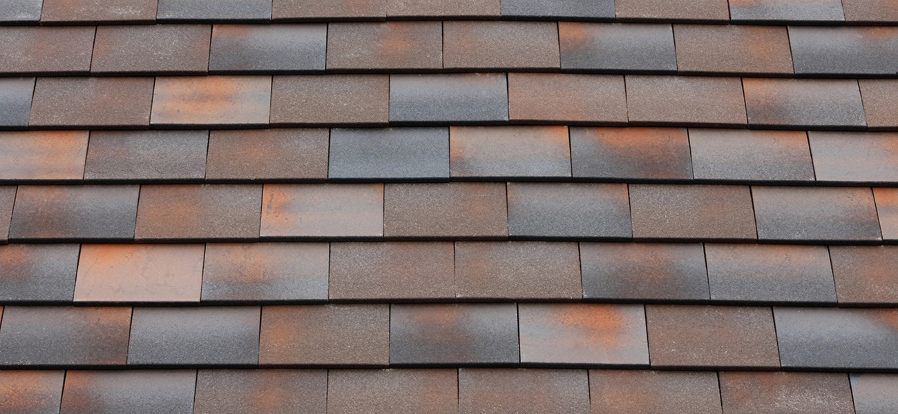 Roof showing clay tile handcrafted range of colors