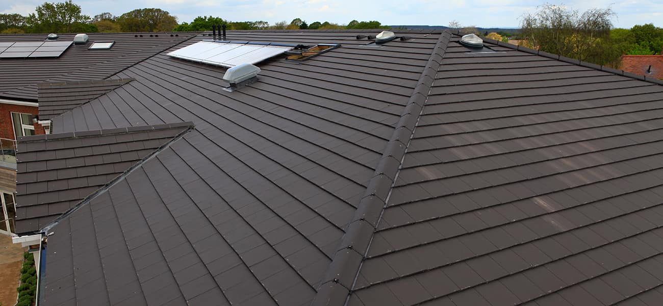Marley roofing project on housing estate 