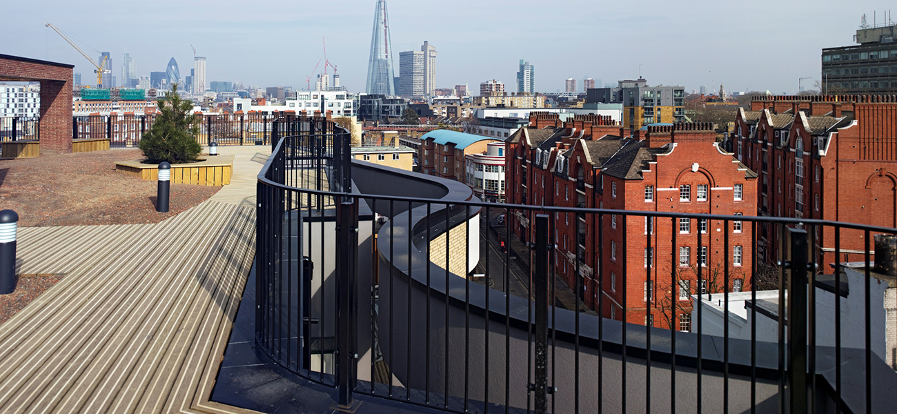 Anti slip decking on roof top balcony Library Street from Marley Ltd