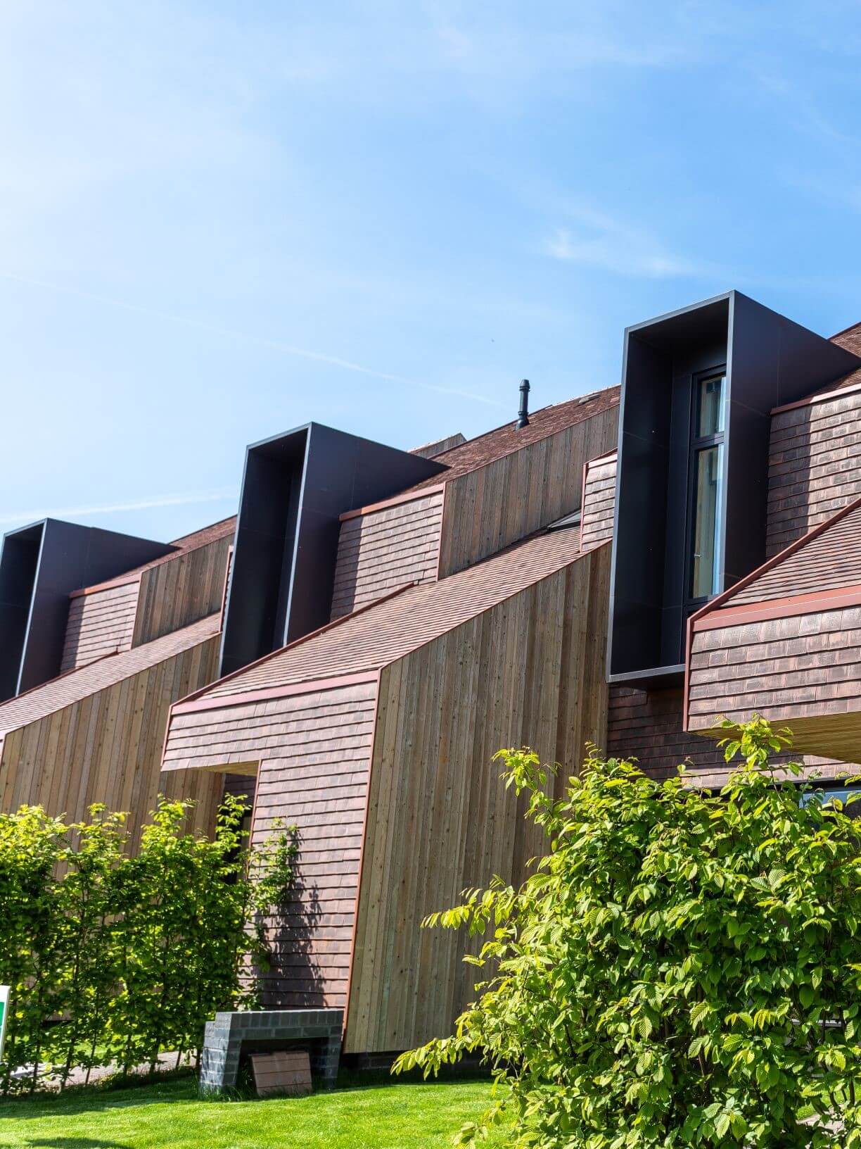 Marley clay plain roof tiles installed on project Golden Mede 