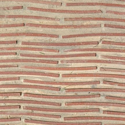 Marley clay plain roof tiles installed on roofing project Golden Mede extreme close up of tiles and mortar