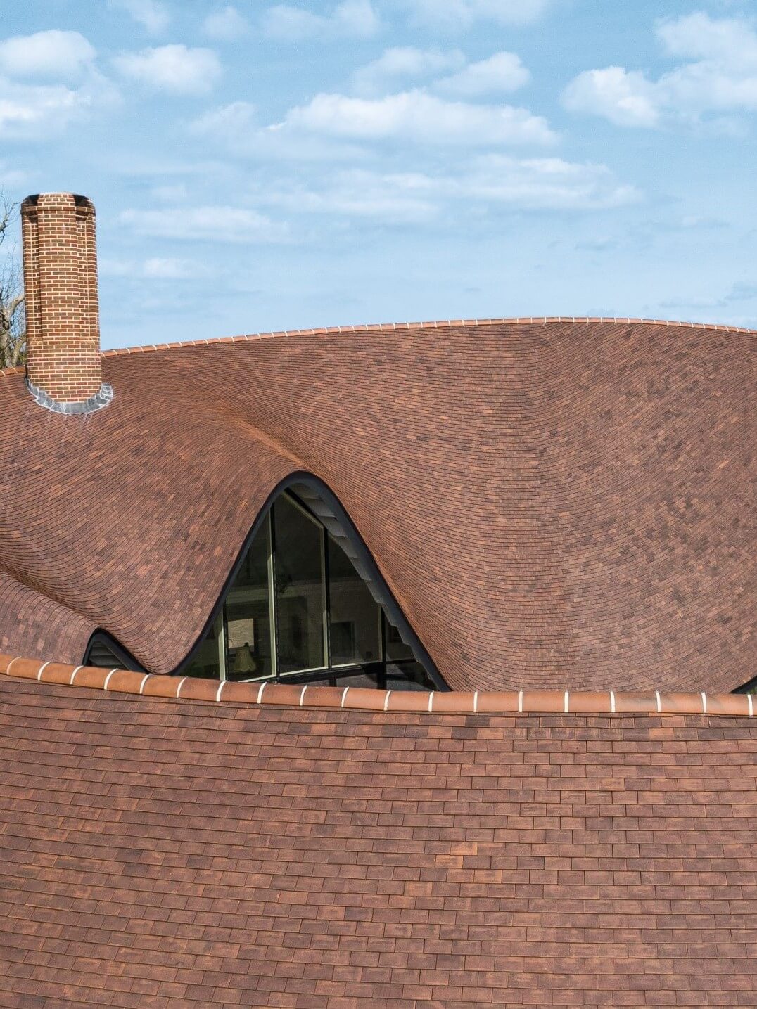 Marley clay plain roof tiles installed on project Quintain House