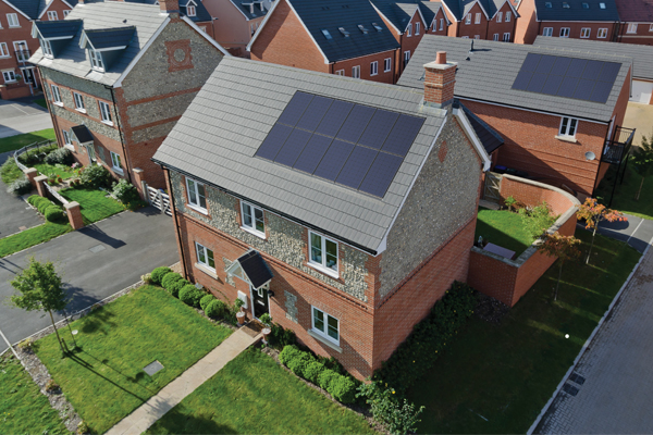solar roof on housing development