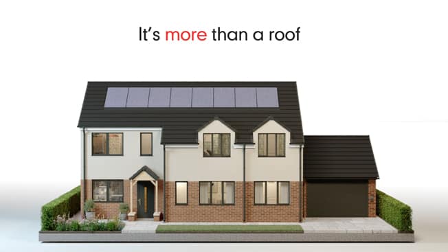 full house with solar panels