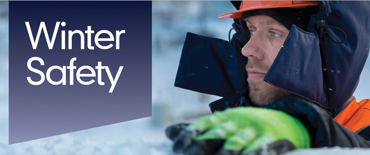 Winter safety image for roofers