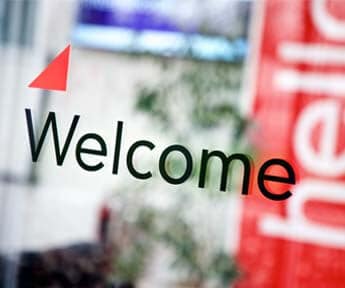 welcome sign in marley reception
