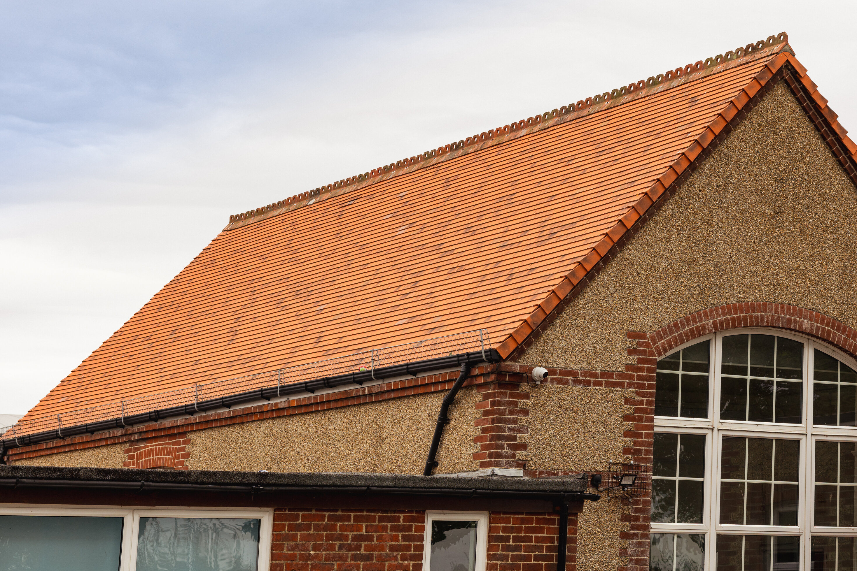 Marley Acme single camber clay plain tiles used on a refurb project on a school