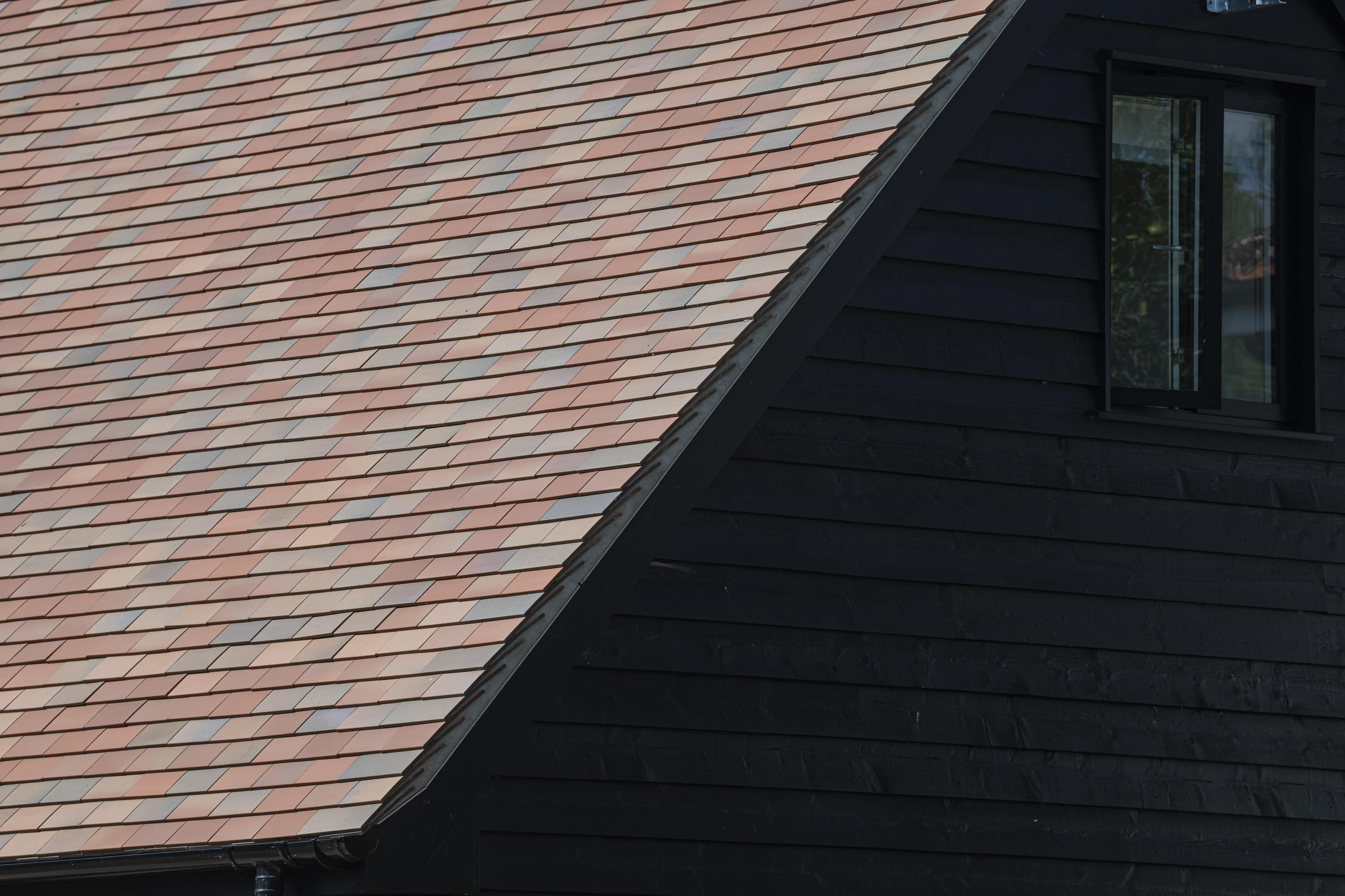Close up of Marley clay tiles