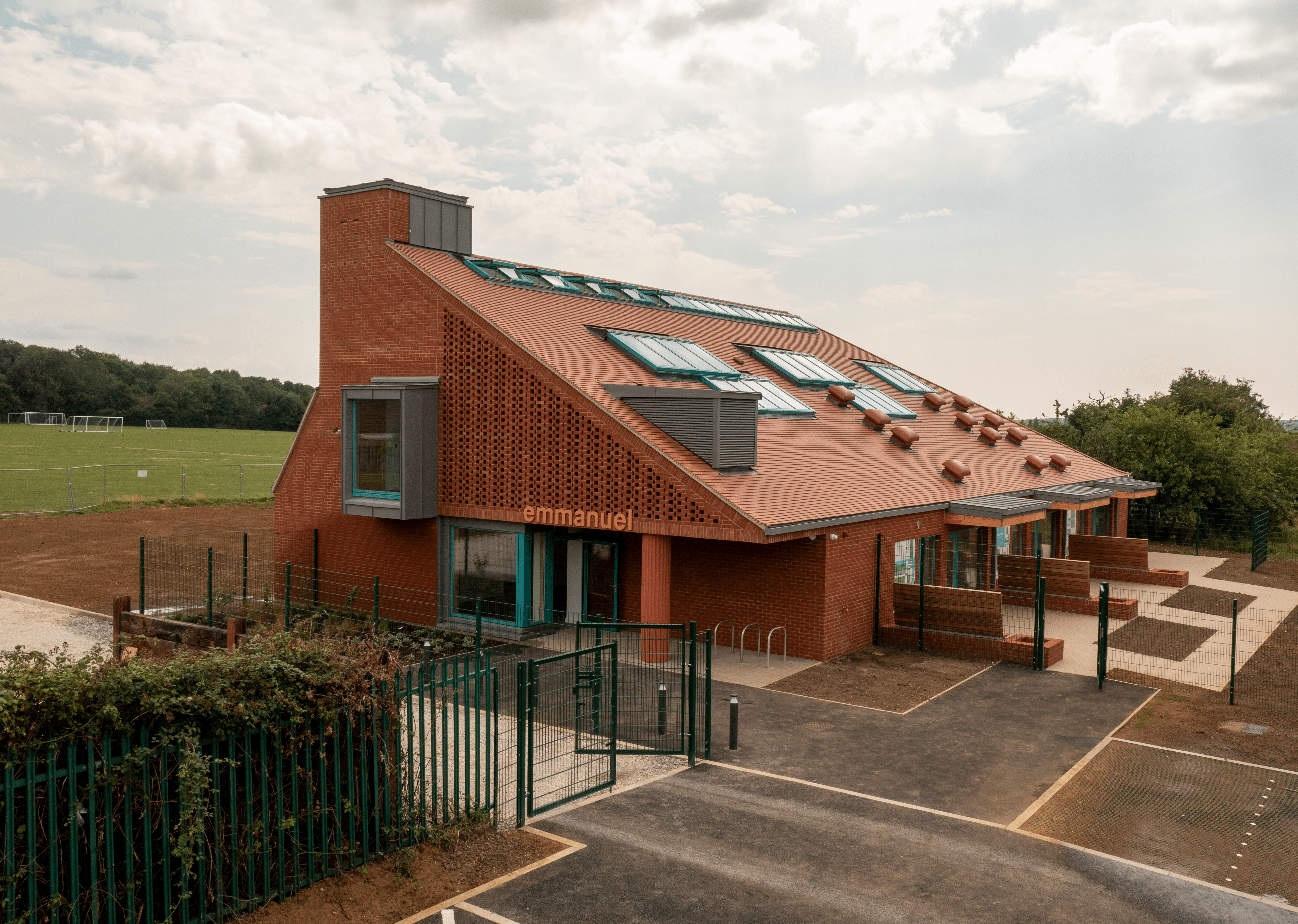 Marley clay plain roof tiles installed on SEND unit at st. Pauls catholic school
