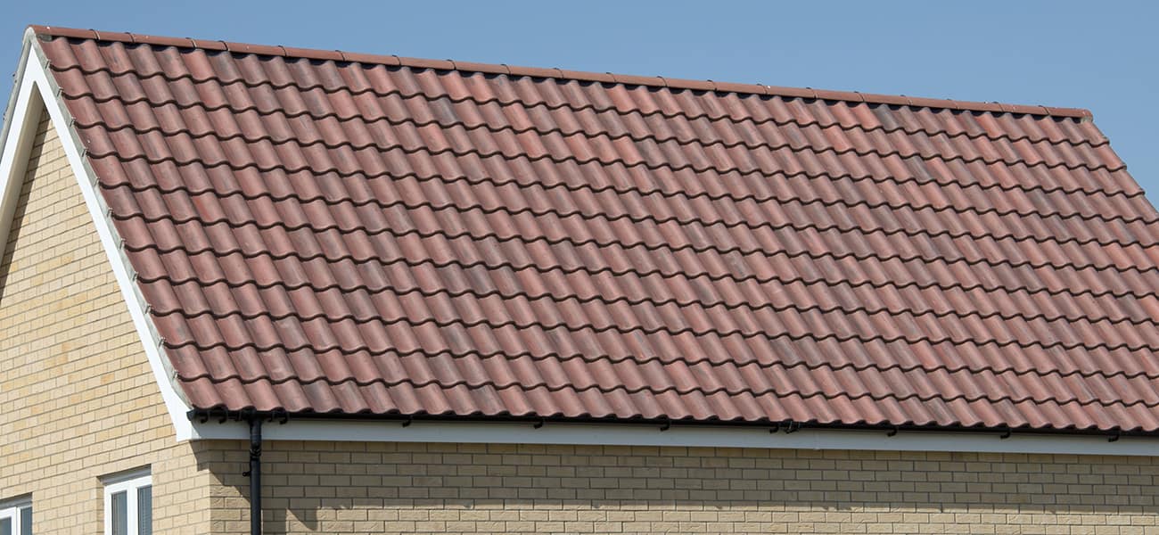 Roof detail showing ridge verge with Anglia used