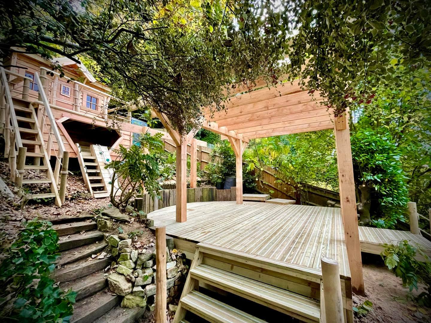 non slip timber decking installed at Huubie Build