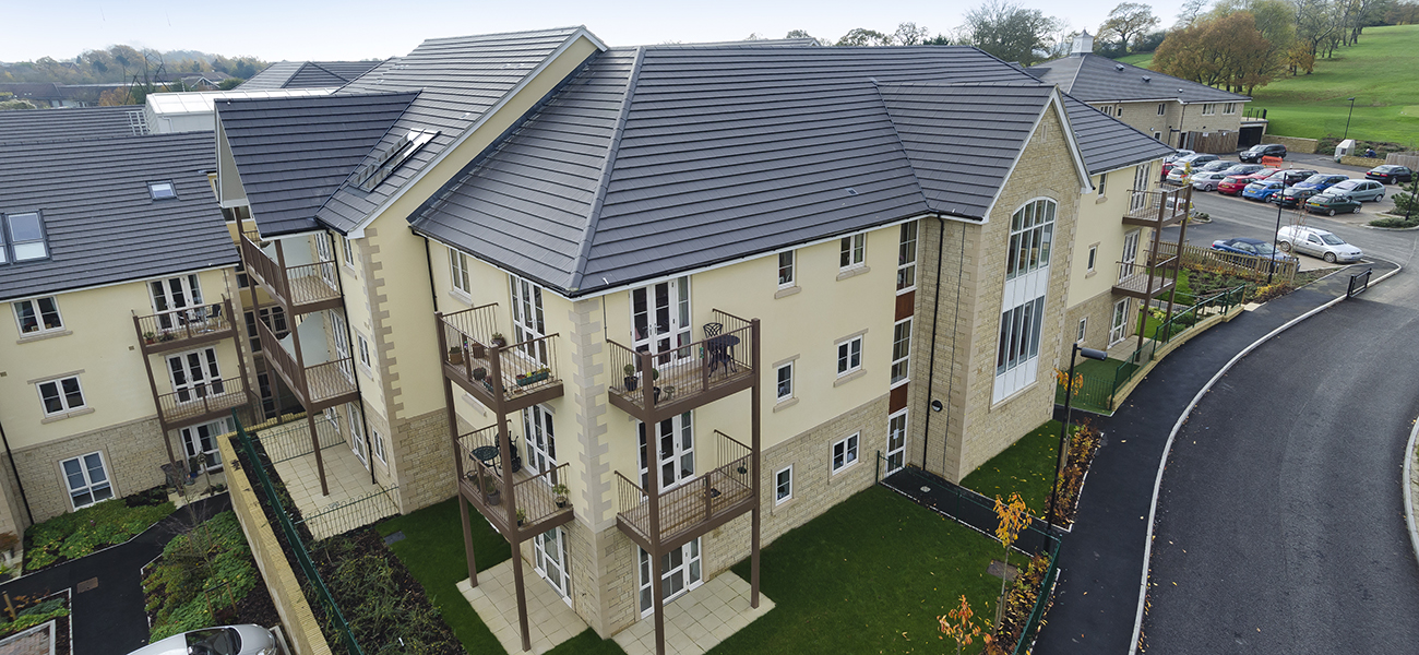 Chippenham care home with Marley Modern Concrete interlocking roof tile from Marley Ltd