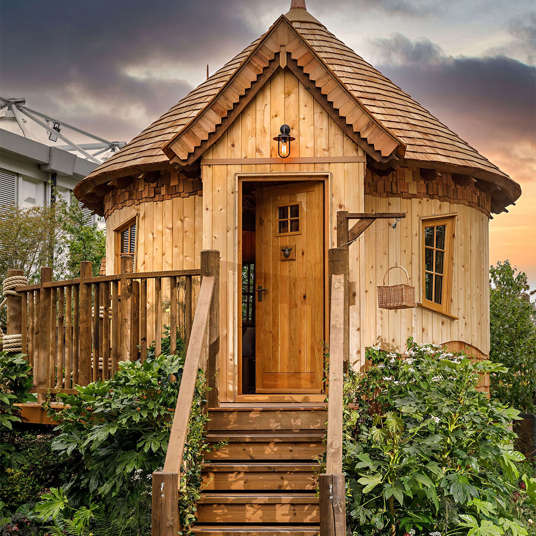 Marley shingles specified on a magical hideaway treehouse at the Chelsea Flower Show