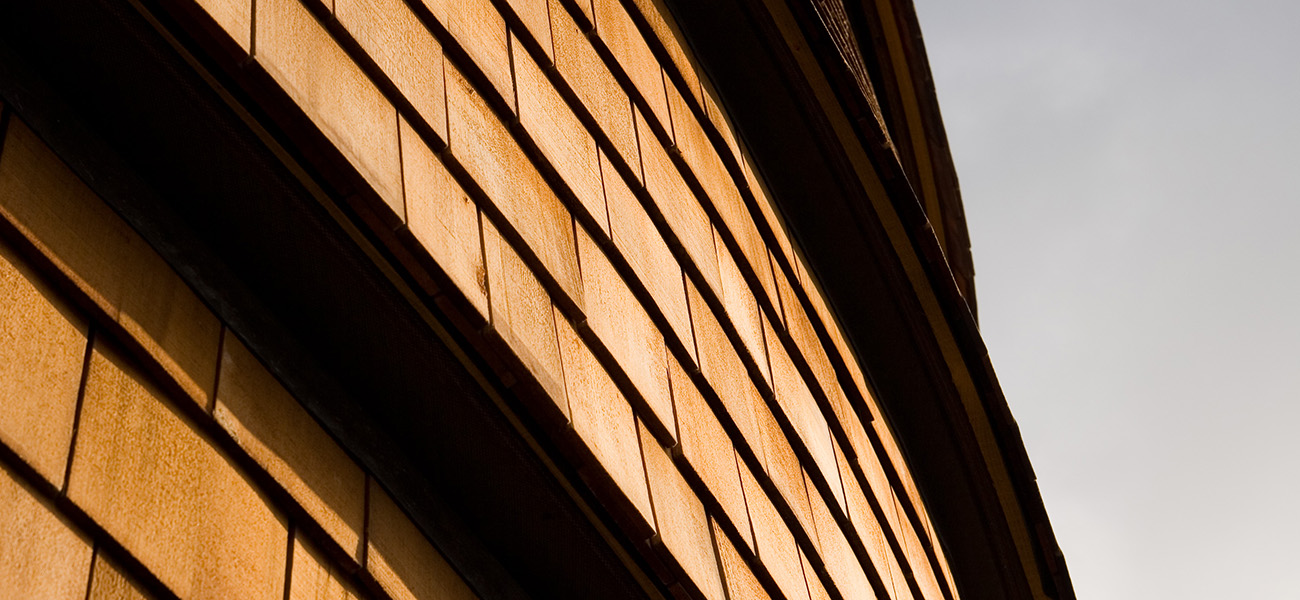 Close up of cedar shingles from Marley Ltd 