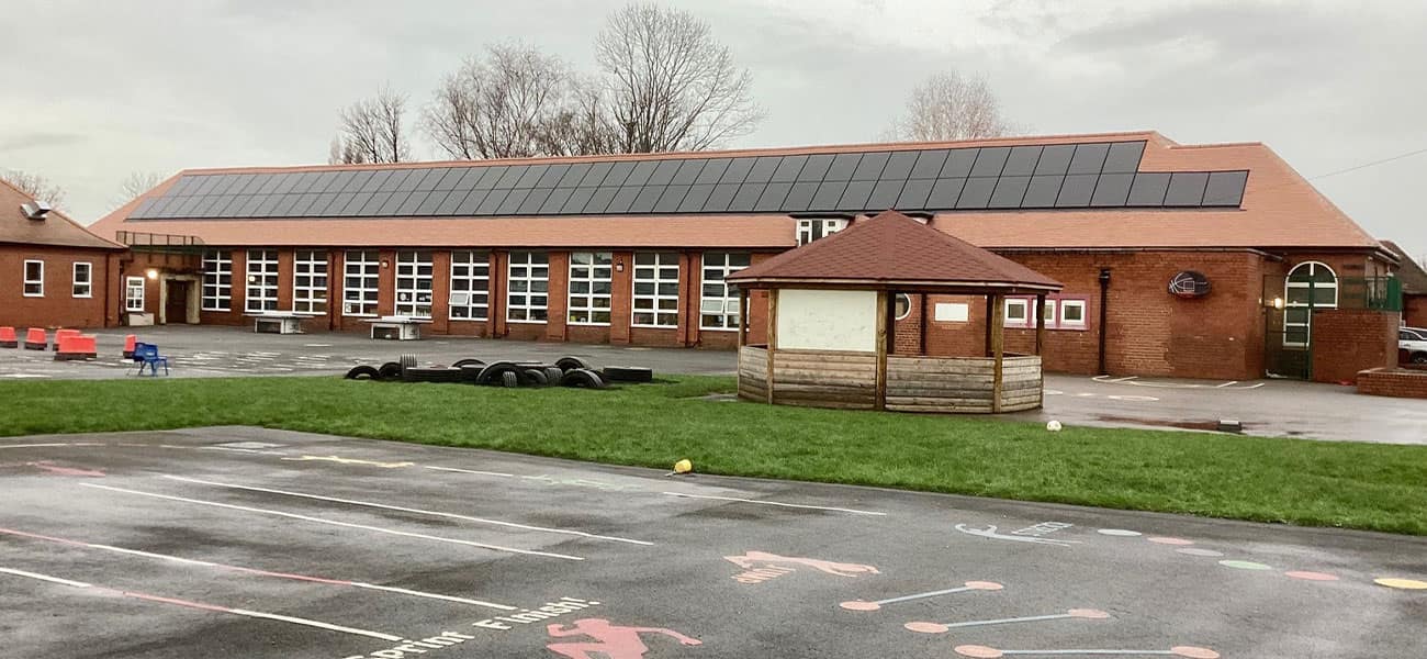 Solar panels installed on school