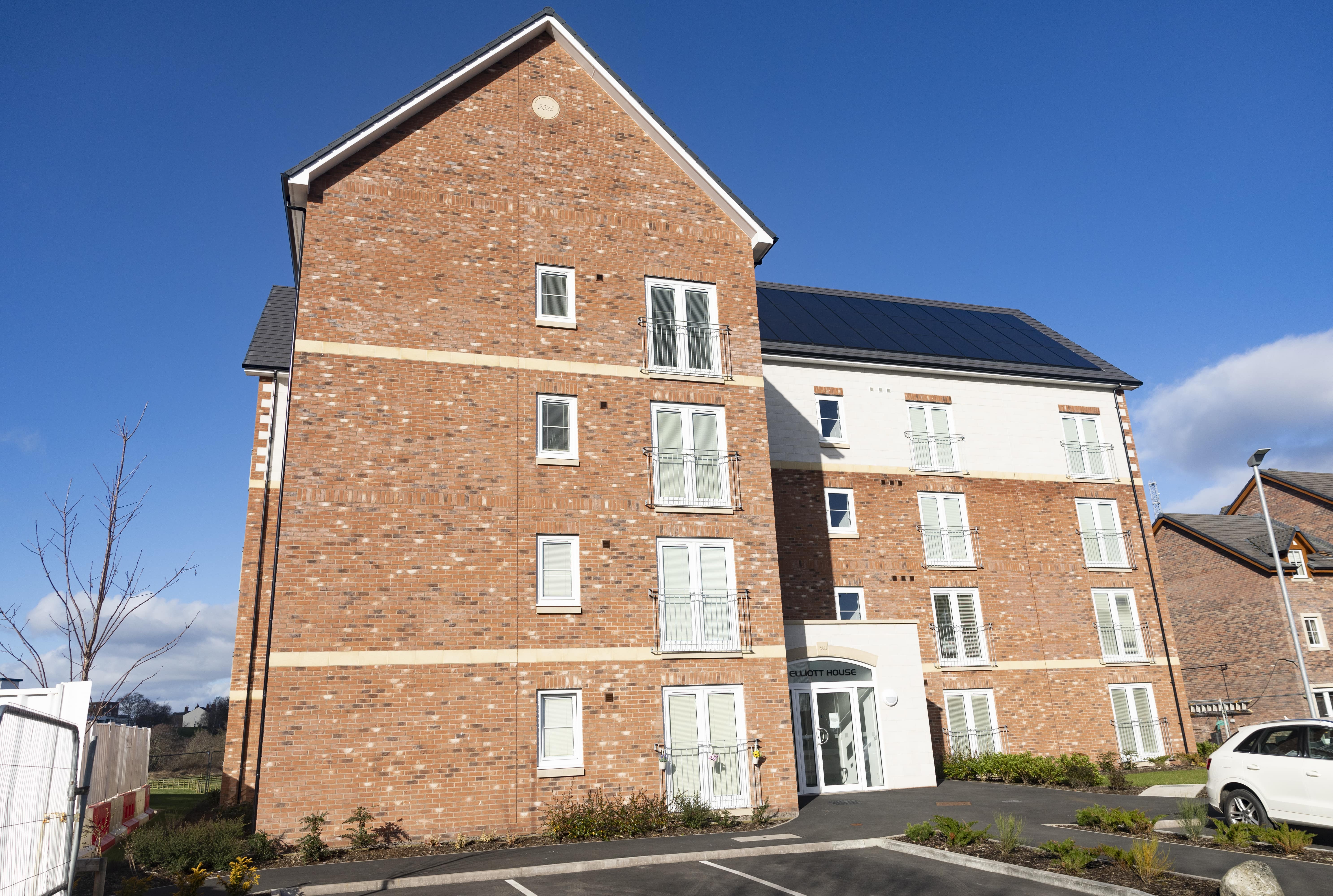 Marley solar panels installed on apartment block