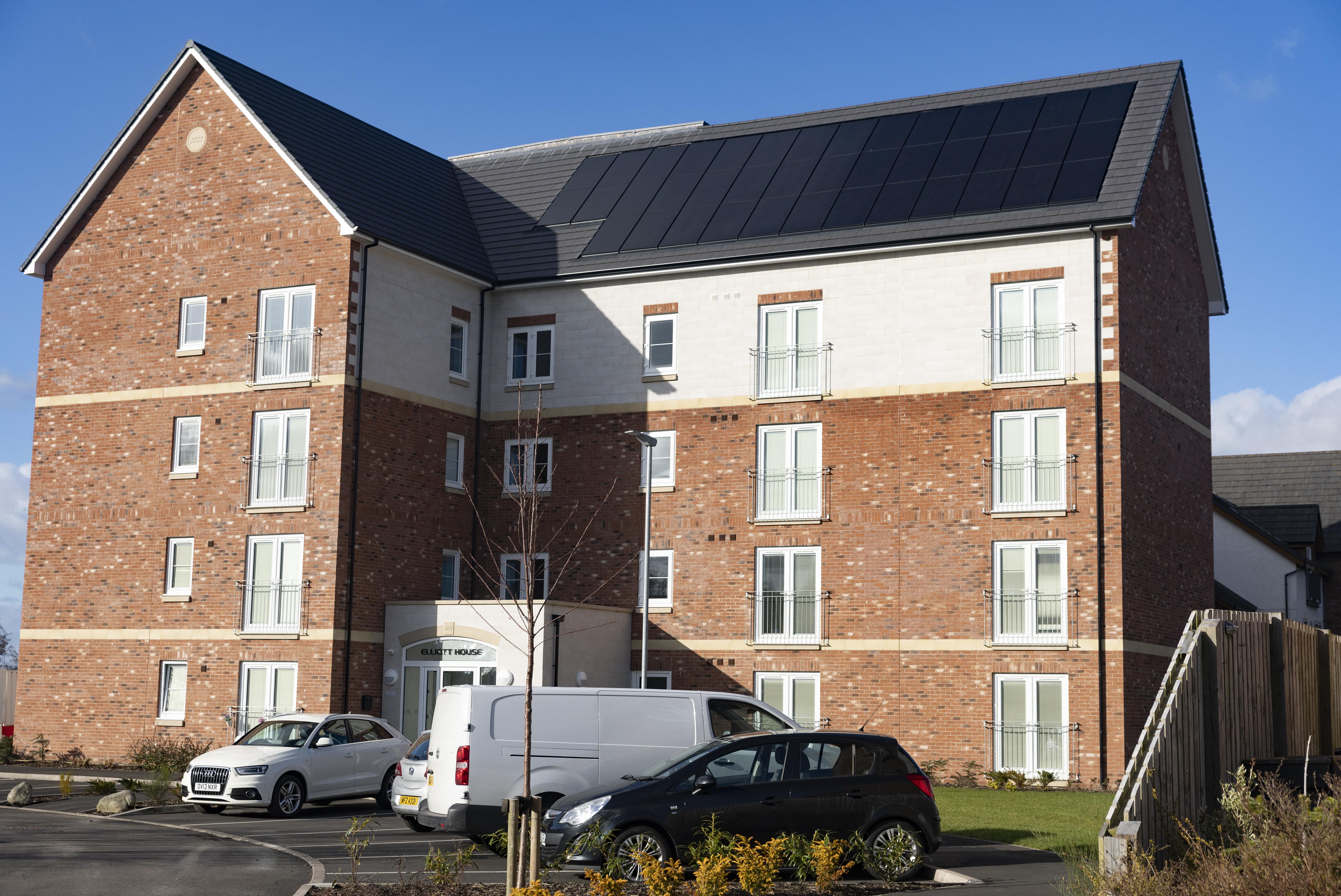 Marley solar panels installed on apartments