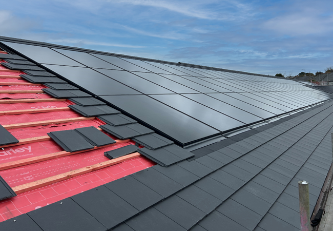 roof system installation including solar panels