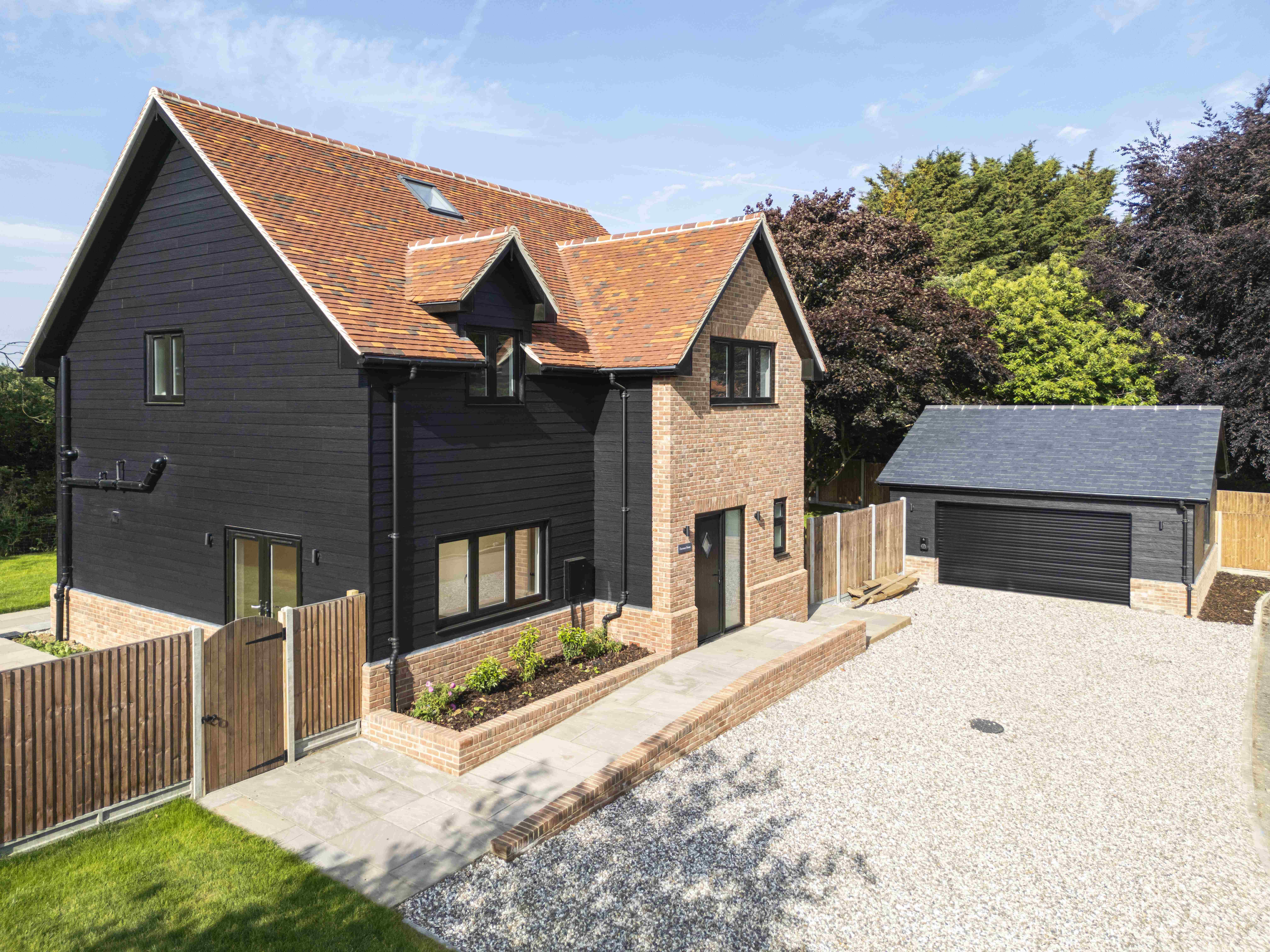 Marley weatherboard in black installed on a home