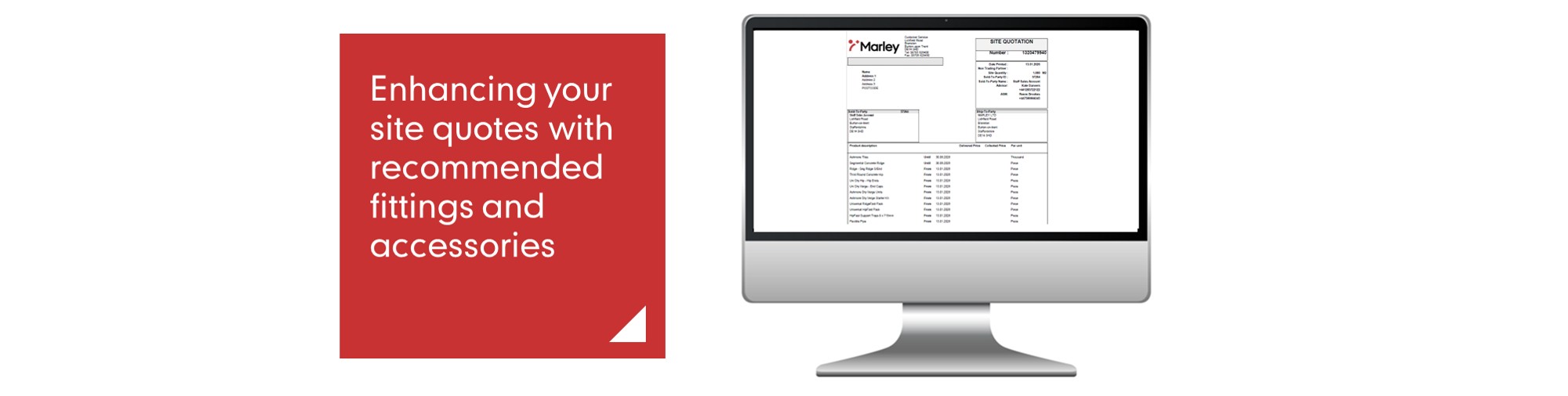 Quote enhancement Marley my account