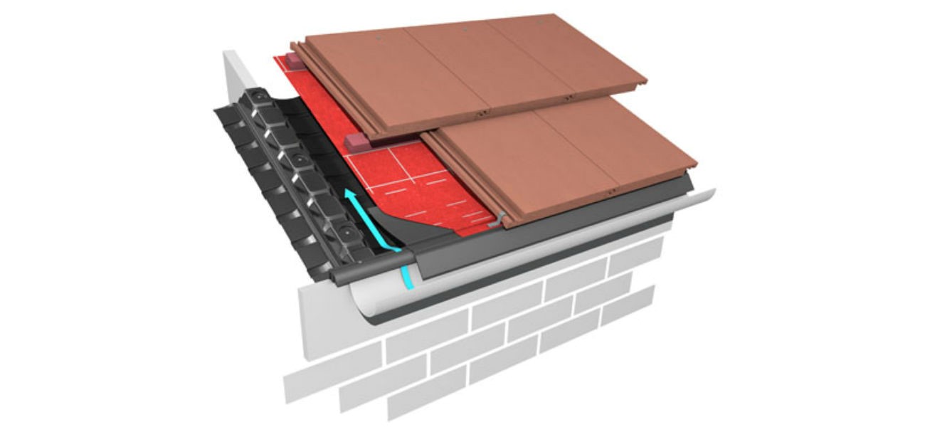 An image of a 10mm eaves vent plus system, to help protect from the ingress of birds, vermin and insects, available from Marley.