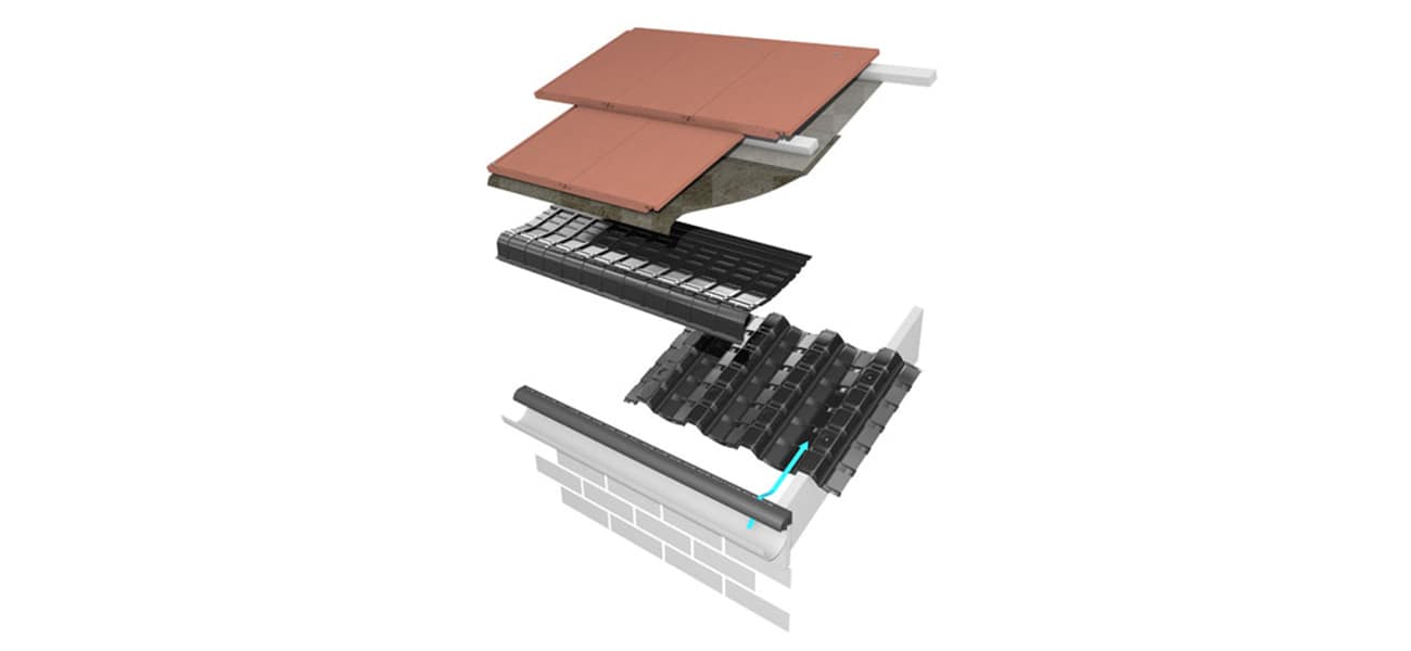 An image of a 25mm eaves vent system, which meets BS 5534 requirements and NHBC guidelines, available from Marley.