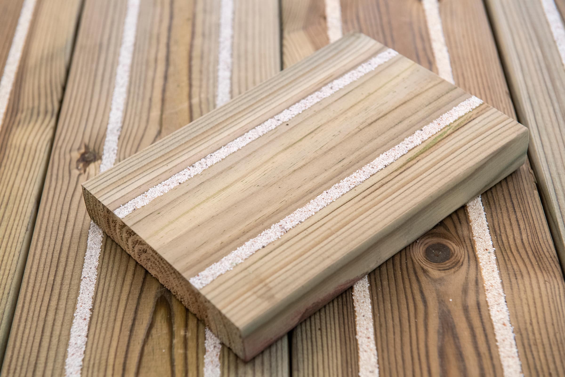 An image of a close up of non-slip, citiDeck decking available from Marley.