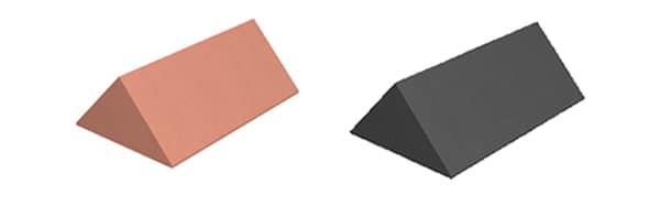 Clay 450mm Plain Angle Ridge Stop Colours