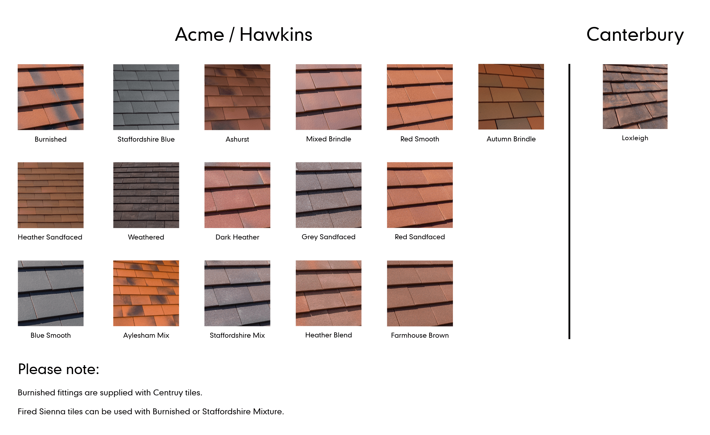 Marley clay fittings colour swatch