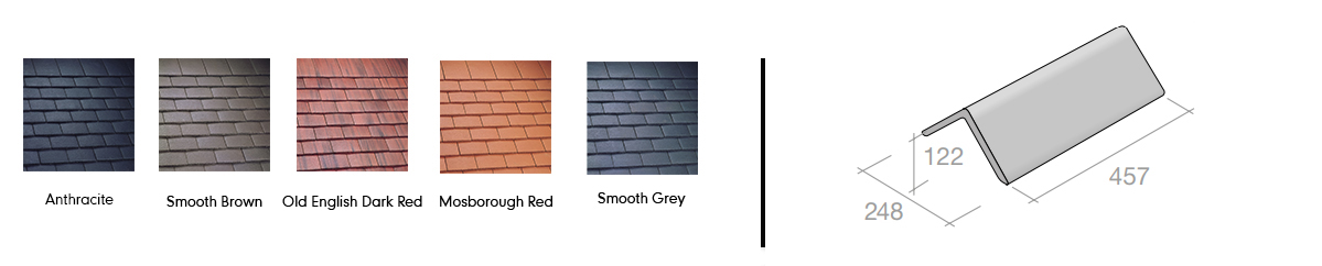 90 degree plain angle ridge swatch