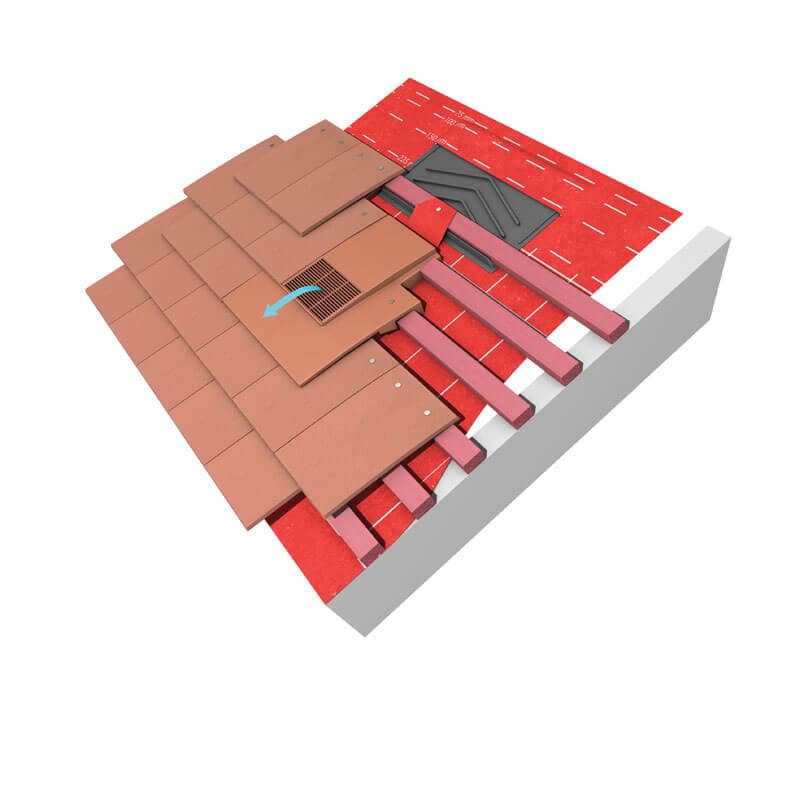 Contour in-line vents for use with plain roof tiles and concrete interlocking tiles | Marley