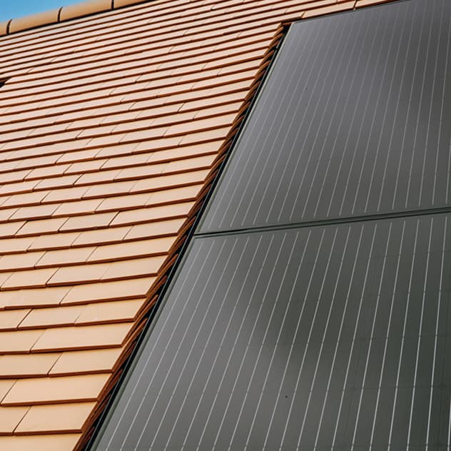 clay roof tiles with solar