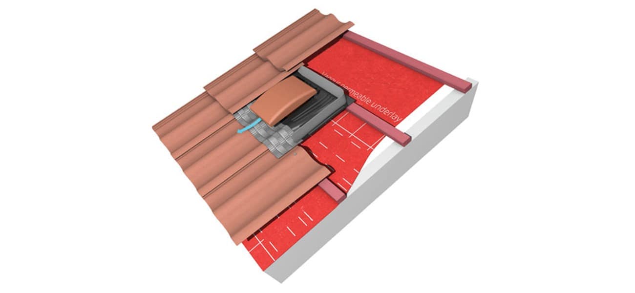 Image showing Universal Tile vent from Marley suitable for large interlocking tiles