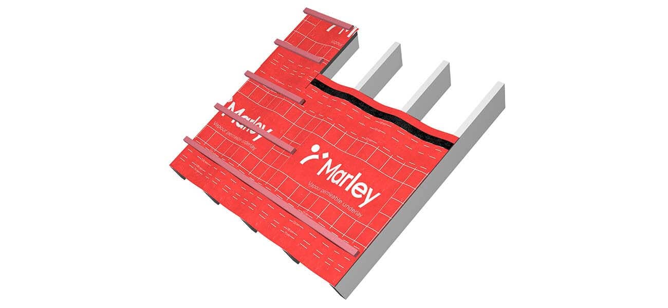 Image of the vapour permeable underlay available from Marley