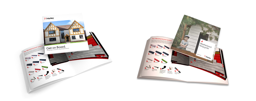 Fiber cement brochure and fixing guide front covers