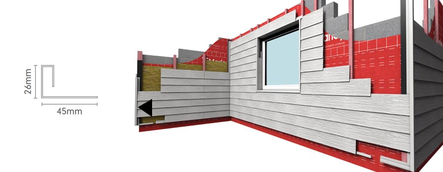 Fiber cement weatherboard end profile system