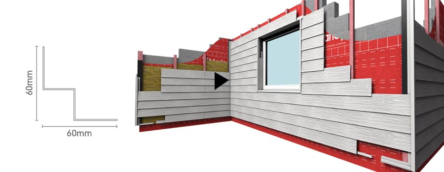 Fiber cement weatherboard internal corner system