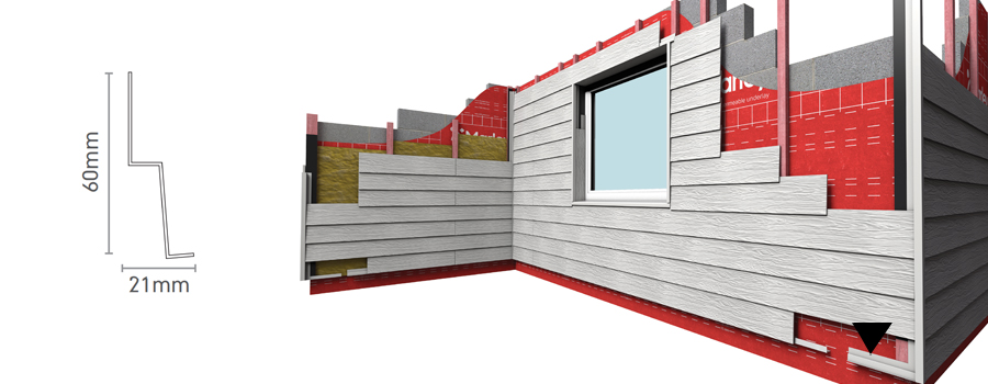 Fiber cement weatherboard starter profile system