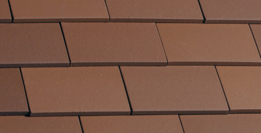 Acme single camber clay roof tile in red smooth