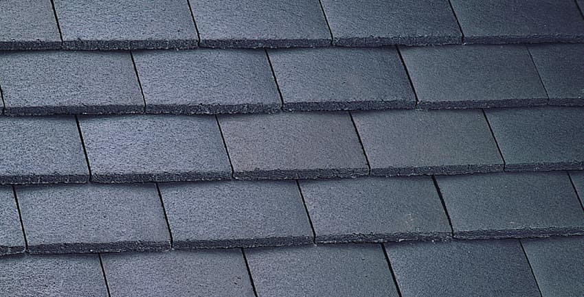 Plain concrete roof tiles 