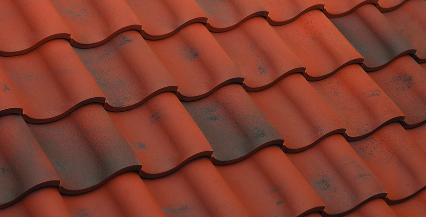 Marley Lincoln clay pantile in rustic red