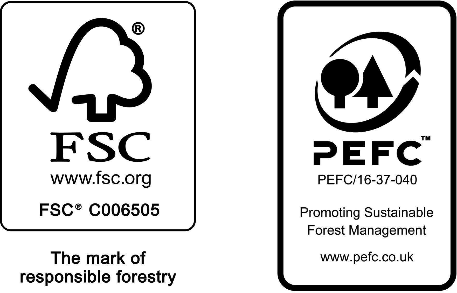 Timber certification logos